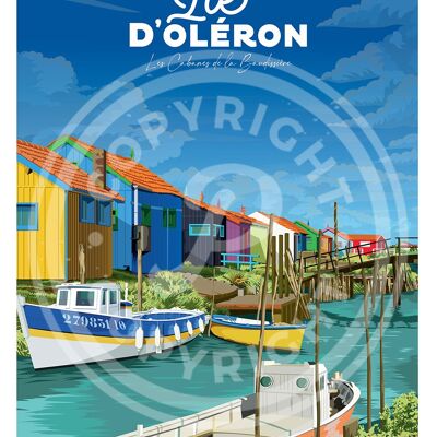 Affiche île d'oleron - 50x70 cm