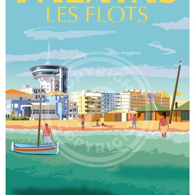 PLAKAT STADT PALAVAS-LES-FLOTS - 30X40 CM