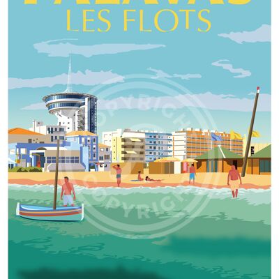 Affiche ville de palavas-les-flots - 30x40 cm