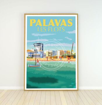 Affiche ville de palavas-les-flots - 50x70 cm 2