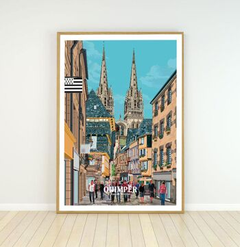 Affiche de la ville de quimper - 50x70 cm 2