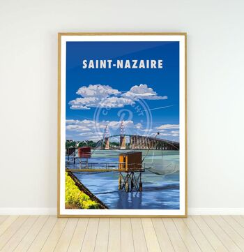 Affiche de la ville de saint-nazaire - 30x40 cm 2