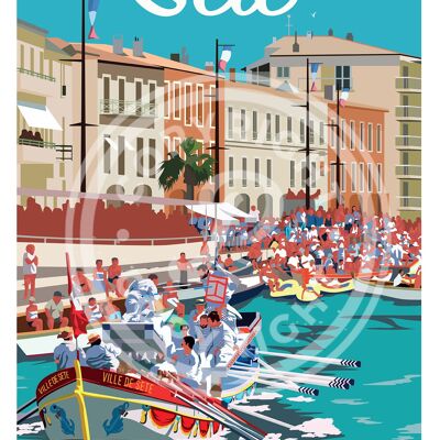 PLAKAT STADT SETE - 50X70 CM