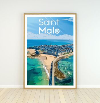 Affiche de la ville de saint-malo - 30x40 cm 2