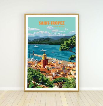 Affiche de la ville de saint tropez - 30x40 cm 2
