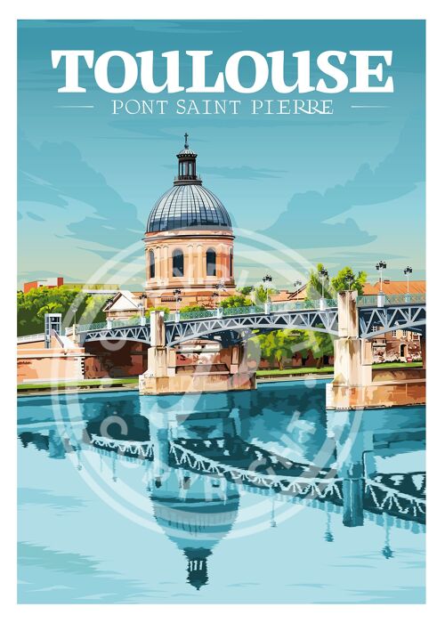 Affiche de la ville de toulouse - 30x40 cm