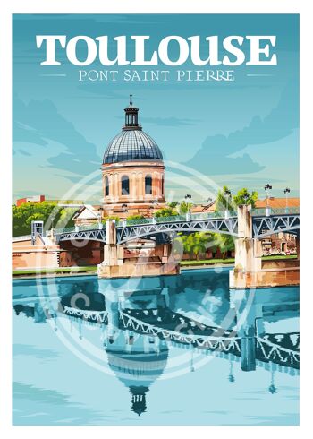 Affiche de la ville de toulouse - 30x40 cm 1