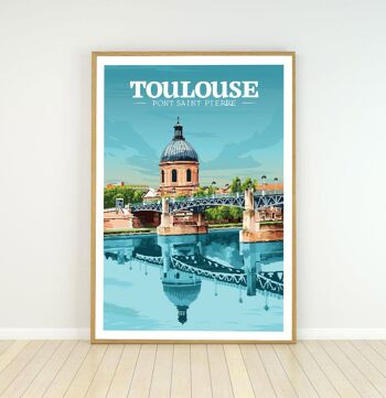 Affiche de la ville de toulouse - 30x40 cm 2