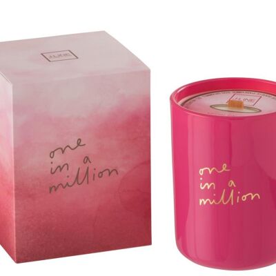 vela perfumada one in a million vidrio fucsia medium-80u-2417