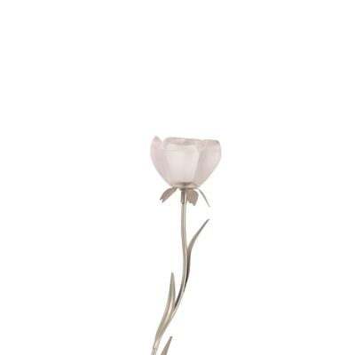 candelero de pie flor vidrio rosa large-3622