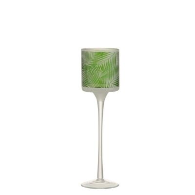 portavelas de pie tropical vidrio verde small-4035