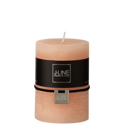 cylinder candle peach m-4243