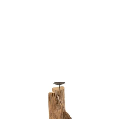 candelero tronco teca madera natural small-11300