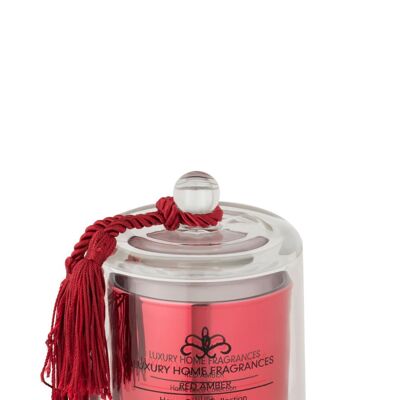 vela perfumada campana cristal rojo small 15 horas-16155