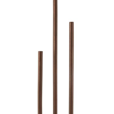 set de 3 candelabros alto moderno hierro opaque marron oscuro-17253