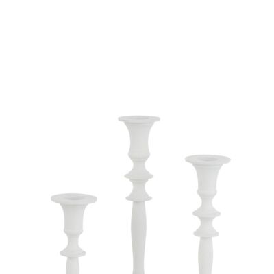 set 3 candelabro clasico aluminio blanco-18425