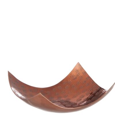 plato portacandelita curvado aluminio cobre oscuro-77207