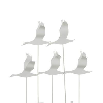 portavelas beach aves metal blanco-93185