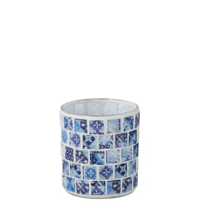 portavelas mosaico jeans azul small-93747
