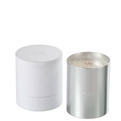 vela perfumada simplicity cera blanco/plata-70u-94147