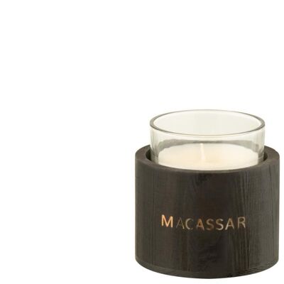 vela perfumada macassar vidrio/madera negro small-20u-94501