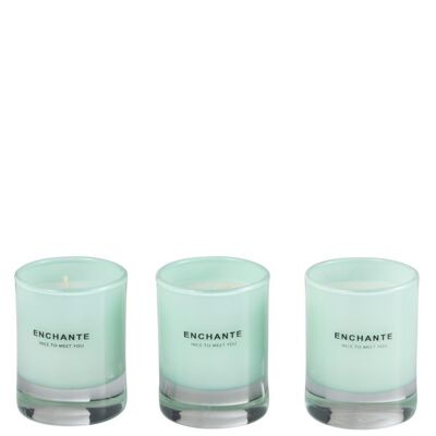 caja de 3 vela perfumada enchante vidrio menta-10u-94509
