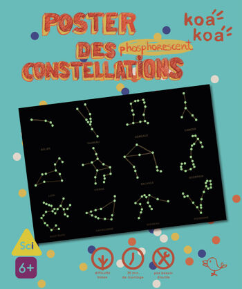 Dessine les constellations sur un poster phosphorescent 1