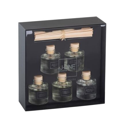 caja de 5 aceite perfumado simplicity negro/plata-95492