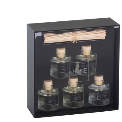 caja de 5 aceite perfumado simplicity negro/plata-95492