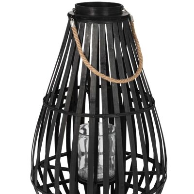 farol forma de gota bambu negro medium-96209