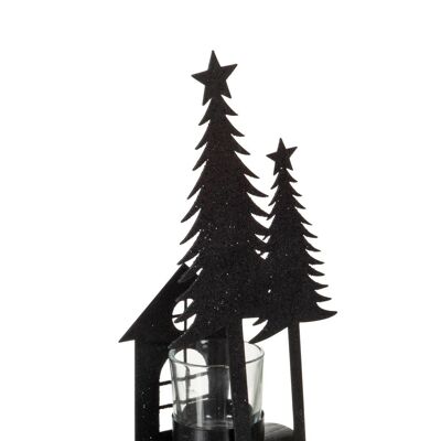 portavelas navidad brillo madera/metal negro small-97317