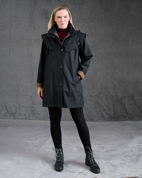 Black Cotswold 3/4 Length Waterproof Coat