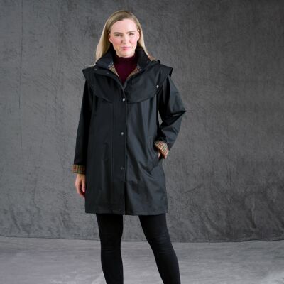 Black Cotswold 3/4 Length Waterproof Coat
