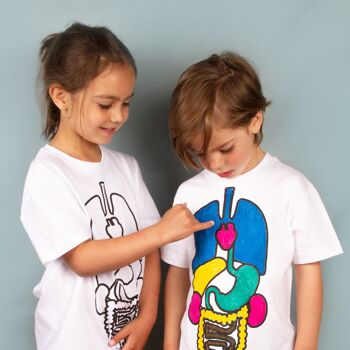 Colorie tes organes sur un tee-shirt - taille 6 ans 3