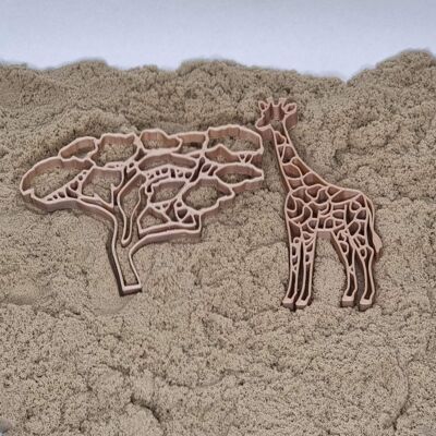 Grennn boom en giraf afrika uitsteker