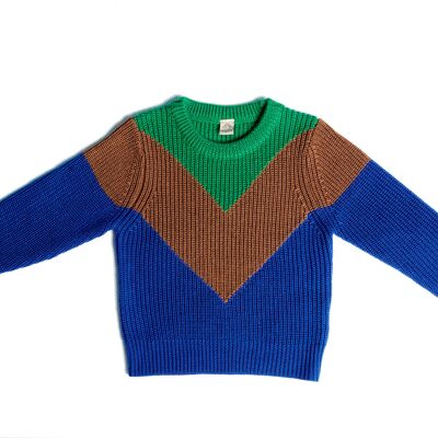 Dreifarbiger Pullover