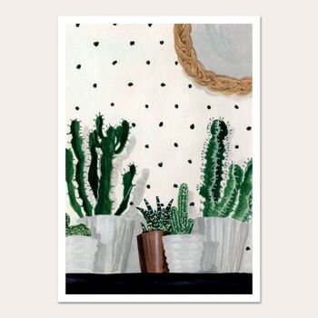 Affiche Cactus et pois 1