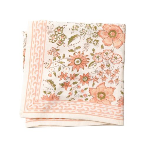 Foulard imprimé “fleurs indiennes” Kelila Pink