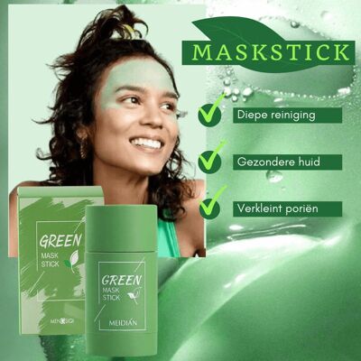 GREEN MASKSTICK™ - CLEANING GREEN TEA FACE MASK STICK - GREEN MASKSTICK™ - CLEANING GREEN TEA FACE MASK STICK