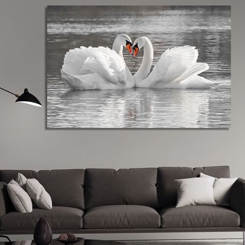Canvas Romantic swans -1 Part - S