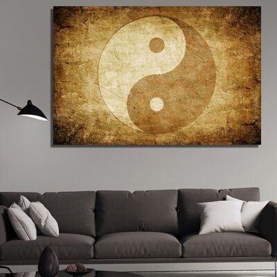 Canvas Yin and yang, vintage -1 Part - S