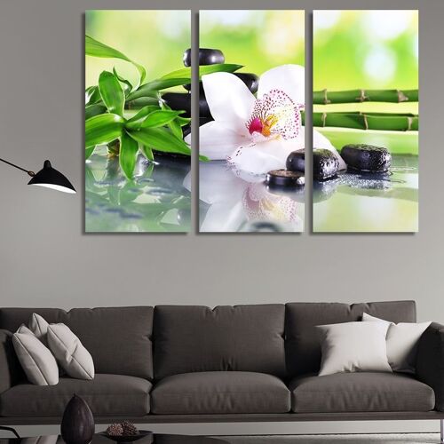 Canvas Orchid and bamboo -3 Parts - S