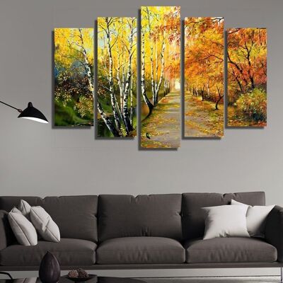 Canvas Autumn path -5 Partes - S