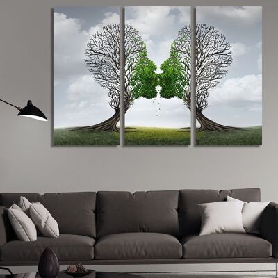 Canvas Kissing trees -3 Parts - M