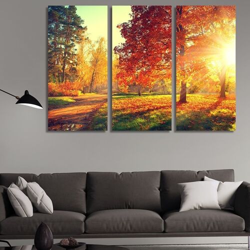 Canvas Autumn trees -3 Parts - S