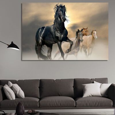 Canvas Black stallion -1 Part - S