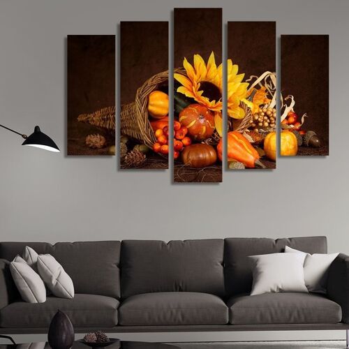 Canvas Autumn bouquet -5 Parts - S