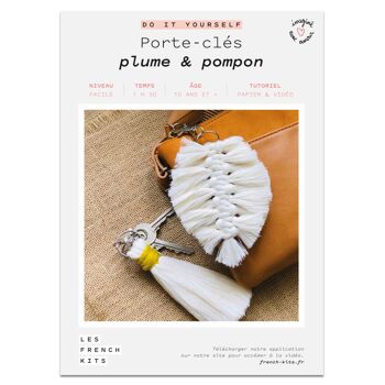 French'Kits - DIY - Porte clés - Plume & Pompon 2