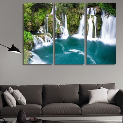 Canvas Waterfalls in Bosnia and Herzegovina -3 Parts - S