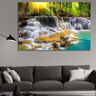 Canvas Beautiful forest waterfalls -1 Part - S